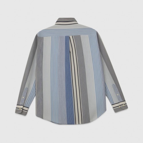 Tommy Hilfiger Ριγέ Πουκάμισο Μπλε & Λευκό / Pre-Owned